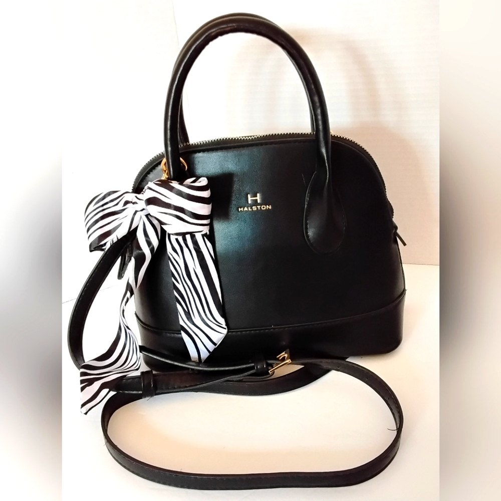 Halston Heritage Premium Quality Black Crossbody Womens Bag